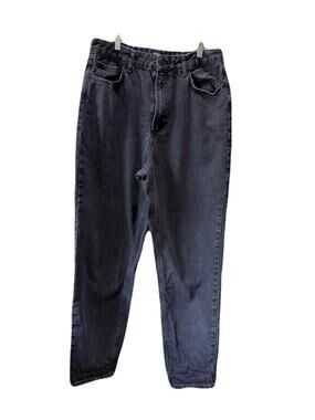 BDG Womens Mom High Rise Tapered Leg Relaxed Fit Black Denim Jean 31X29